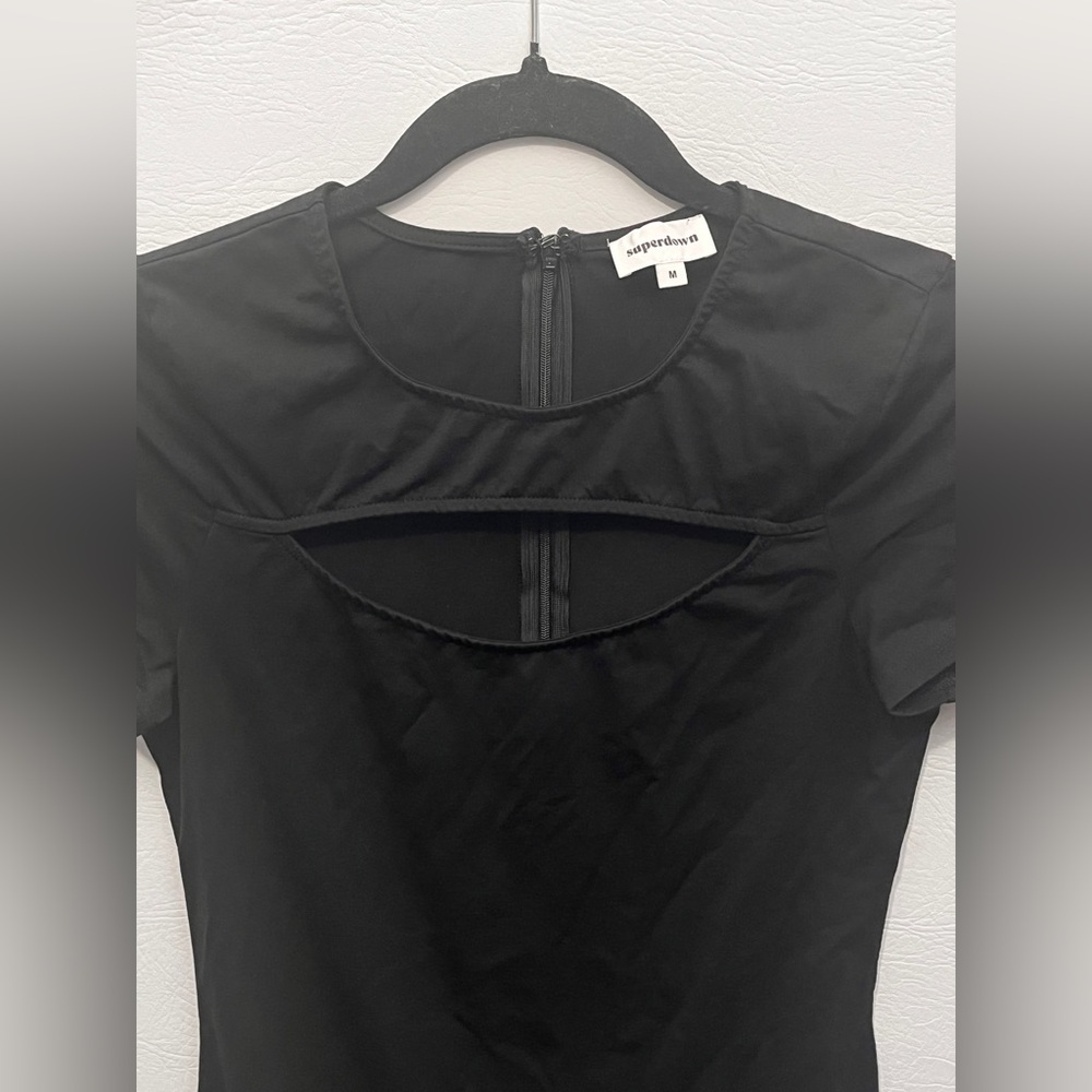 superdown x REVOLVE Black Cutout Short Sleeve Mini Dress Medium - Picture 3 of 10